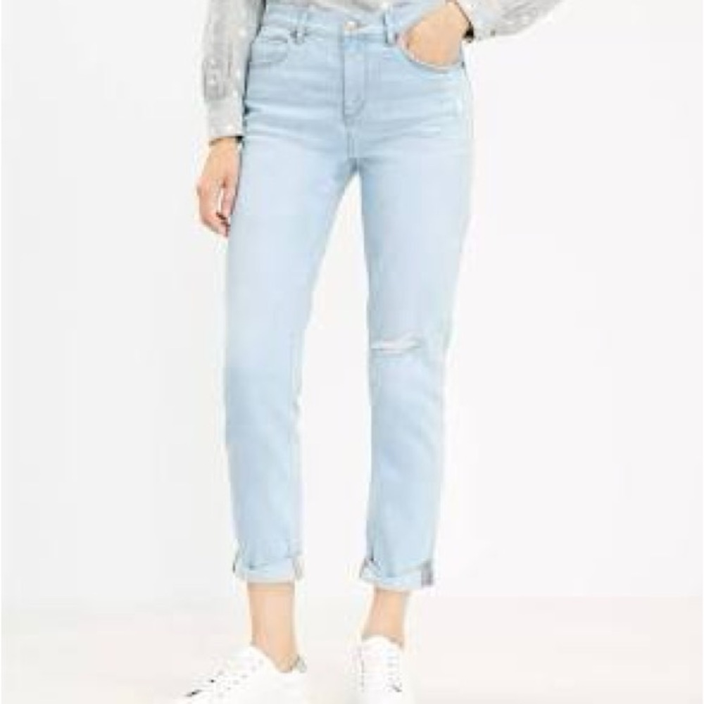 LOFT Light Wash girlfriend Jeans